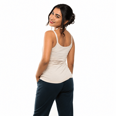 The Tide Time Organic Cotton Co-Ord Set for Women – Womens Co-Ord Sets on Brown Living™. SKU: 006CSCharcoal-Navy-S. Img 4.