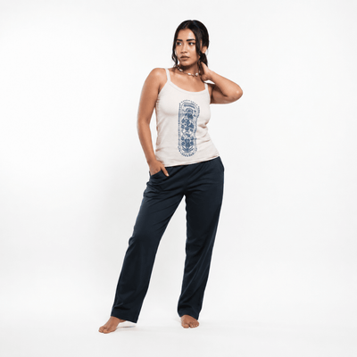 The Tide Time Organic Cotton Co-Ord Set for Women – Womens Co-Ord Sets on Brown Living™. SKU: 006CSCharcoal-Navy-S. Img 2.