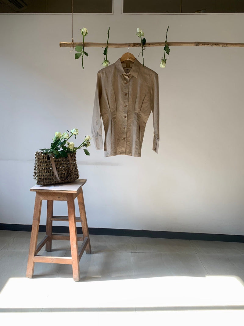 The Waisted Hemp Cotton Shirt | Verified Sustainable Womens Jacket on Brown Living™