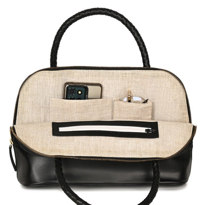 Theia (Black) | Women's Bag Made with Cactus Leather – Womens Handbag on Brown Living™. SKU: SGH 2008. Img 5.