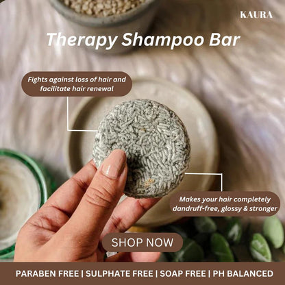 Therapy Shampoo Bar for Hair Growth & Nourishment – 55g – Hair Shampoo by Kaura available on Brown Living™. . SKU: KI385. Img 11.