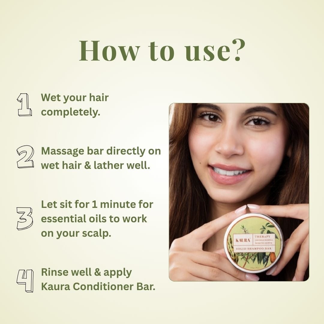 Therapy Shampoo Bar for Hair Growth & Nourishment – 55g – Hair Shampoo by Kaura available on Brown Living™. . SKU: KI385. Img 6.