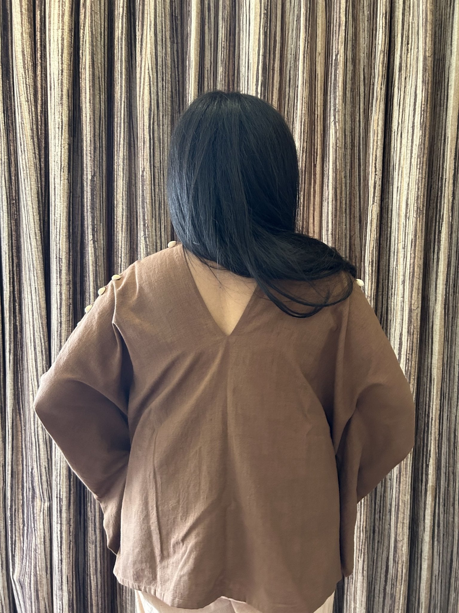 Thistle Kaftan Co - ord Set | Handloom Cotton Sustainable Outfit – Womens Co - Ord Sets on Brown Living™. SKU: TCC-LDV-82-XS. Img 5.