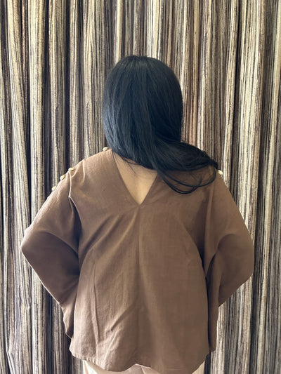 Thistle Kaftan Co - ord Set | Handloom Cotton Sustainable Outfit – Womens Co - Ord Sets on Brown Living™. SKU: TCC-LDV-82-XS. Img 5.