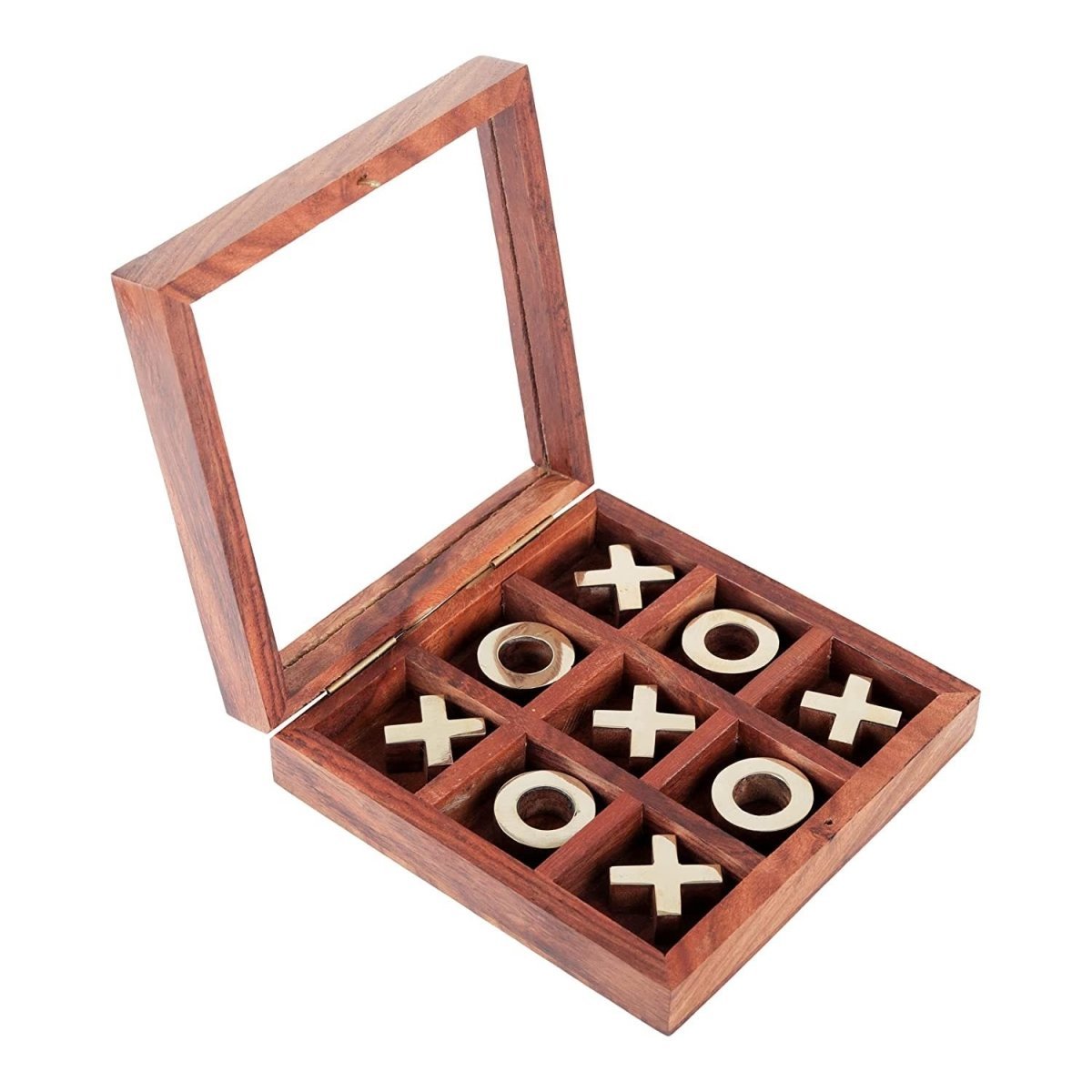 Tick Tack Toe - Wooden Family Board Game – Learning & Educational Toys on Brown Living™. SKU: BLSC1005396. Img 1.