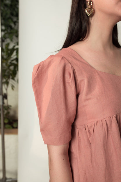 Tiered Mini hemp Cotton Dress | Verified Sustainable by Brown Living™