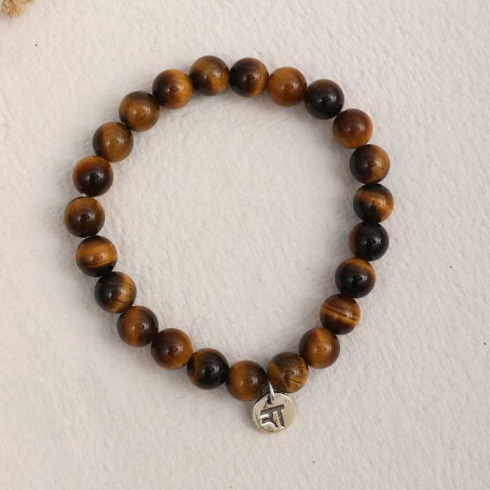 Tiger’s Eye Bracelet | Natural Gemstone Protection Jewelry – Womens Bracelets by Rā The Studio available on Brown Living™. . SKU: RA - BR - TE - 01. Img 1.
