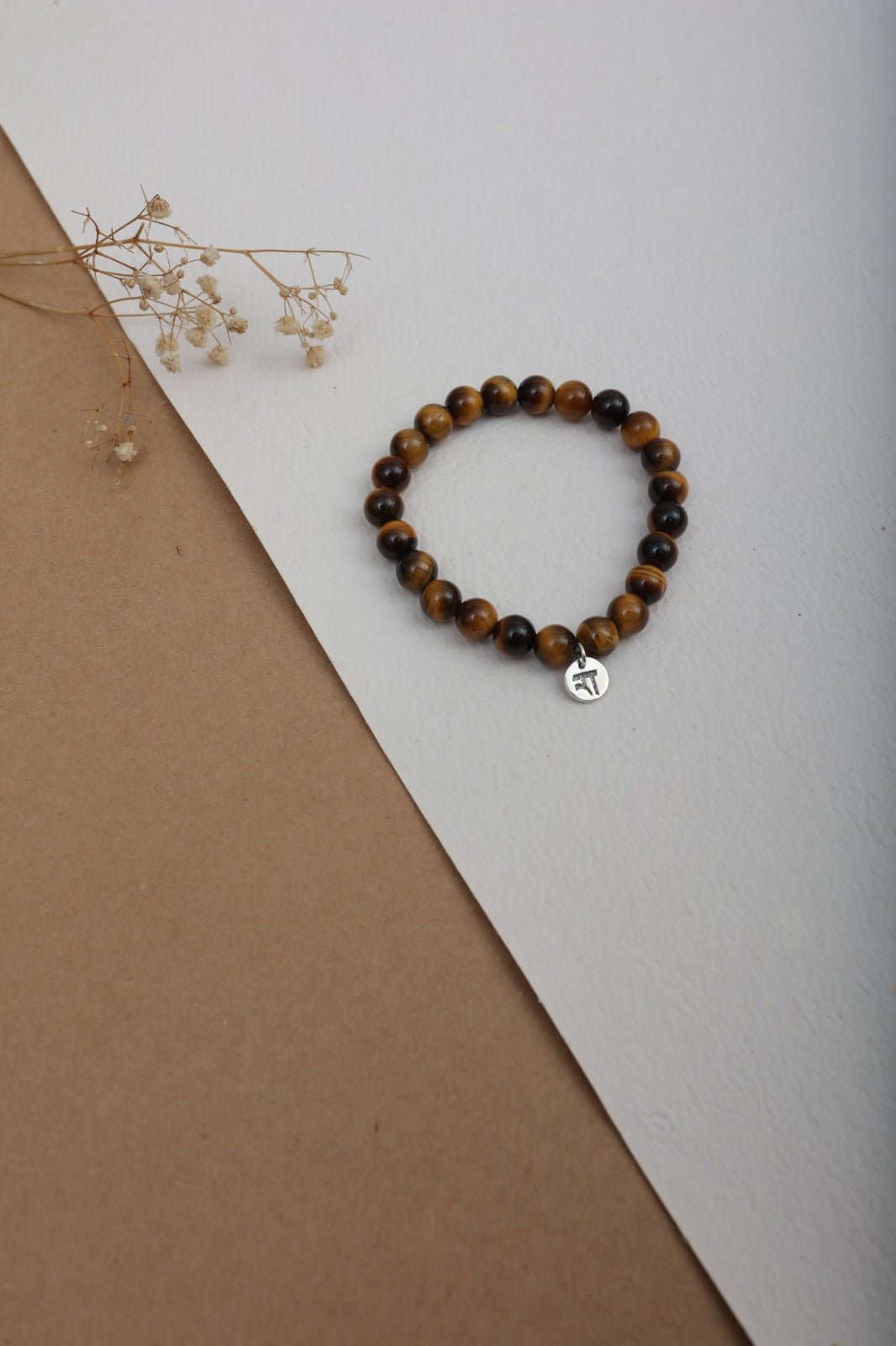 Tiger’s Eye Bracelet | Natural Gemstone Protection Jewelry – Womens Bracelets by Rā The Studio available on Brown Living™. . SKU: RA - BR - TE - 01. Img 2.