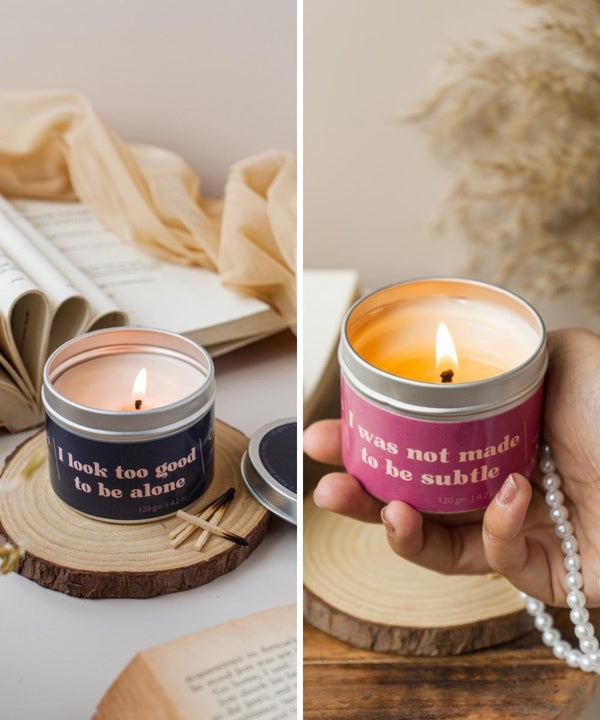Tin Soy Wax Candle Bundle- Set of 2 | Verified Sustainable Candles Fragrances on Brown Living™