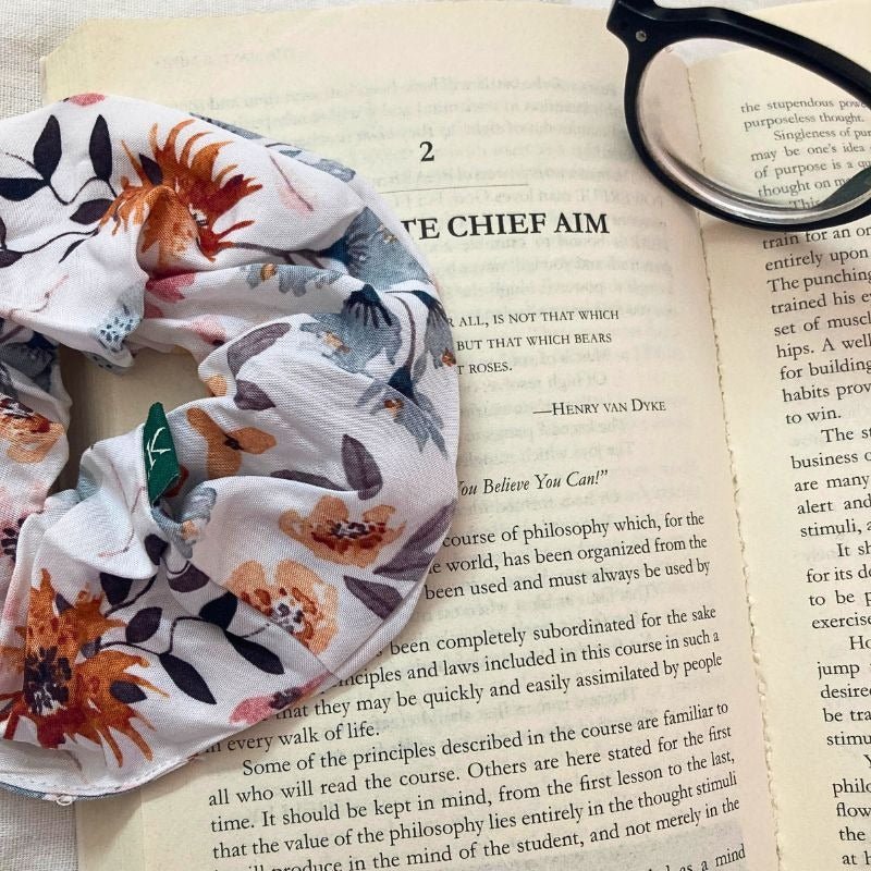 Tiny Floral Printed Scrunchies | Verified Sustainable by Brown Living™