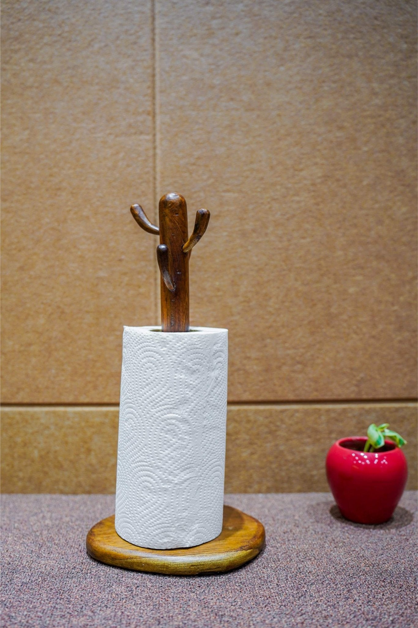 Tissue Roll Holder | Wooden Tissue Paper Stand – Home Decor on Brown Living™. SKU: TRC. Img 10.