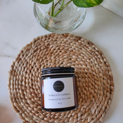 Tobacco Vanilla Scented Soy Wax Candle – Handcrafted & Long - Lasting – Candles & Fragrances on Brown Living™. SKU: BGSC000011. Img 3.