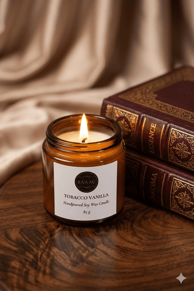 Tobacco Vanilla Soy Candle - Luxury Warm Smoky Aroma – Candles & Fragrances on Brown Living™. SKU: BGSC000011. Img 5.