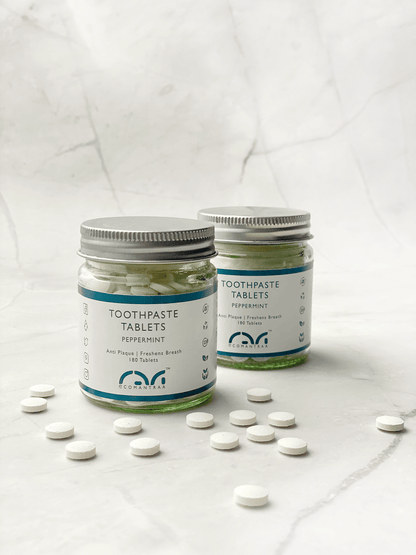 Toothpaste Tablets (60 Nos) | Natural Fluoride - Free Tablets – Tooth Cleaning Powder on Brown Living™. SKU: EM-00103. Img 3.