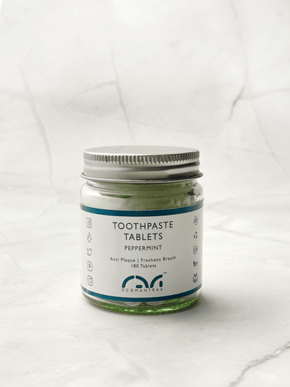Toothpaste Tablets (60 Nos) | Natural Fluoride - Free Tablets – Tooth Cleaning Powder on Brown Living™. SKU: EM-00103. Img 4.