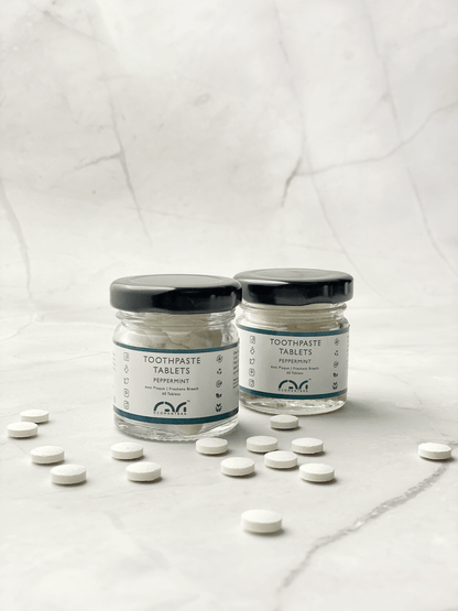 Toothpaste Tablets - (60Nos.) | Natural Fluoride - Free Tablets – Tooth Cleaning Tablets on Brown Living™. SKU: EM-00102. Img 2.