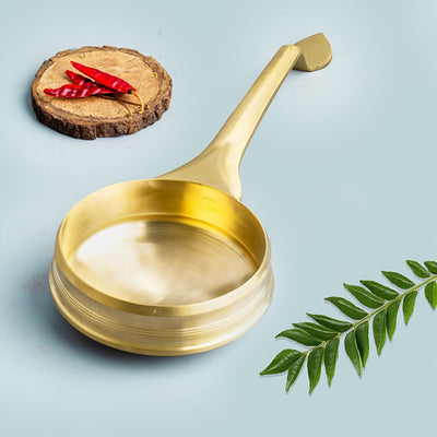 Traditional Bronze/ Kansa Handmade Val Uruli - Big – Cookware on Brown Living™. SKU: val - uruli - big - 800g - packof1. Img 1.