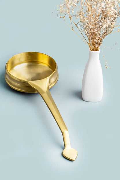 Traditional Bronze/ Kansa Handmade Val Uruli - Small – Cookware on Brown Living™. SKU: val - uruli - small - 800g - packof1. Img 4.