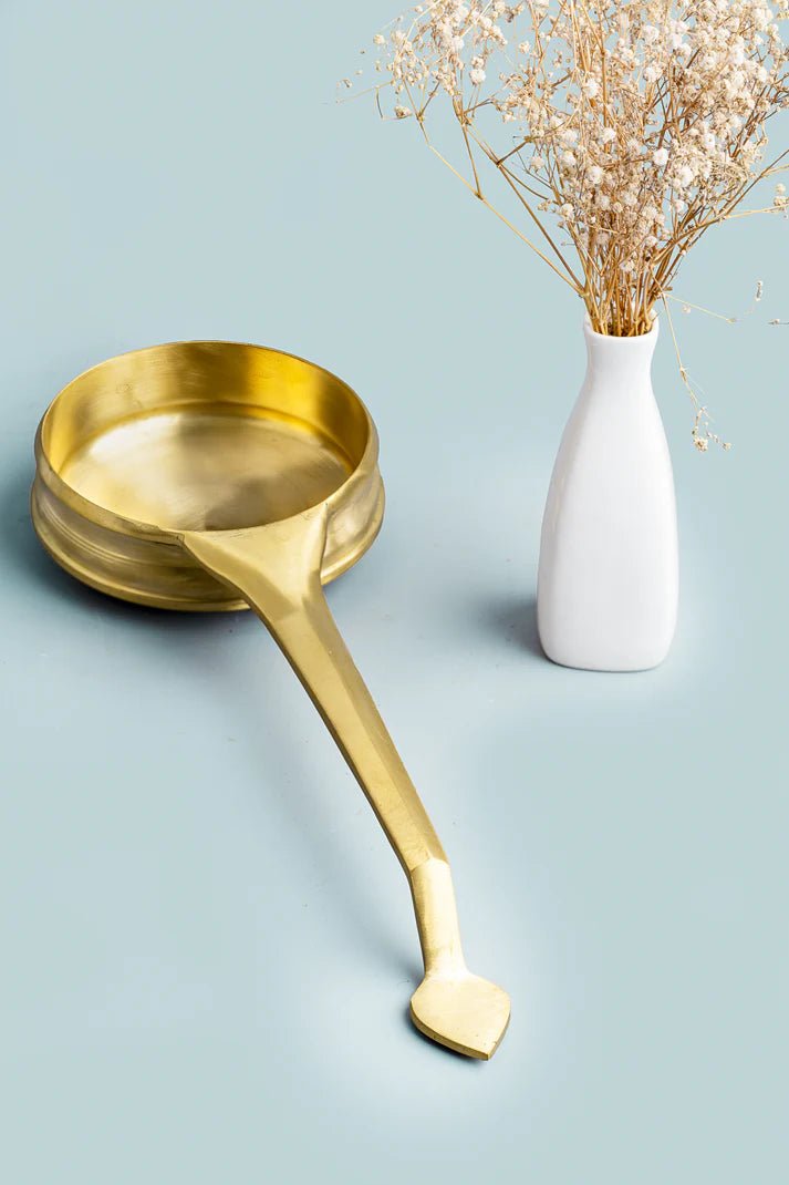 Traditional Bronze/ Kansa Handmade Val Uruli - Small – Cookware on Brown Living™. SKU: val - uruli - small - 800g - packof1. Img 4.