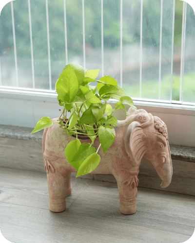Traditional Elephant Earthen Planter – Pots & Planters on Brown Living™. SKU: A0_plt_0051. Img 2.