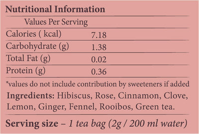 Tranquility Herbal Tea | Hibiscus Rose Rooibos Spiced Infusion – Tea on Brown Living™. SKU: TM_TQ. Img 6.