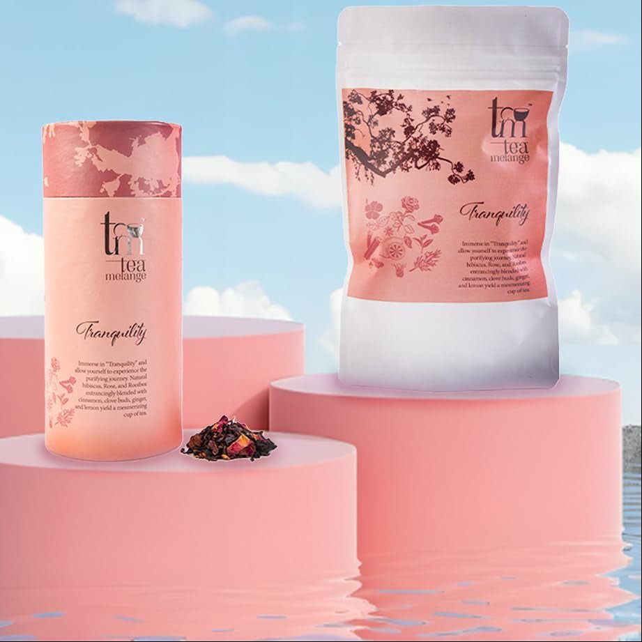 Tranquility Herbal Tea | Hibiscus Rose Rooibos Spiced Infusion – Tea on Brown Living™. SKU: TM_TQ. Img 1.