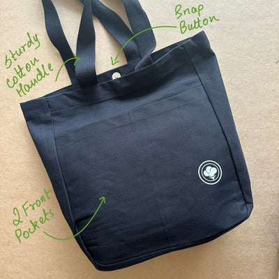 Transit Tote Bag – Spacious & Durable Everyday Carry – Tote Bag on Brown Living™. SKU: TRAN006BLK. Img 10.