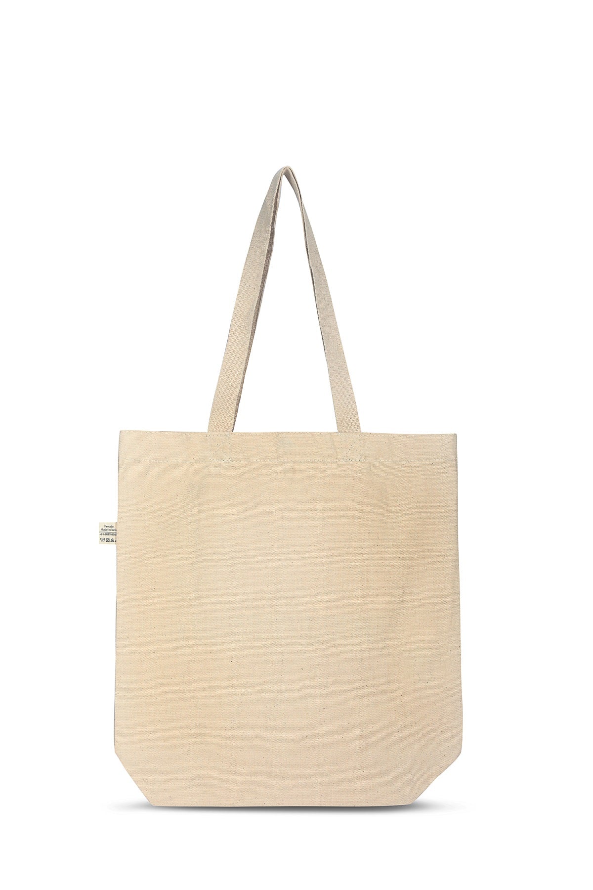 Premium Cotton Canvas Tote Bag - Be Positive White | Verified Sustainable by Brown Living™