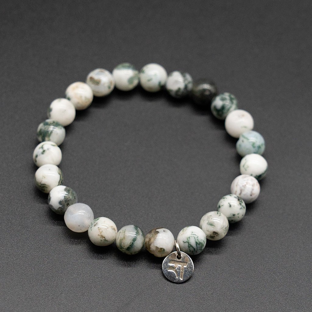 Tree Agate Bracelet | Natural Gemstone Healing Jewelry – Womens Bracelets by Rā The Studio available on Brown Living™. . SKU: RA - BR - TA - 01. Img 1.