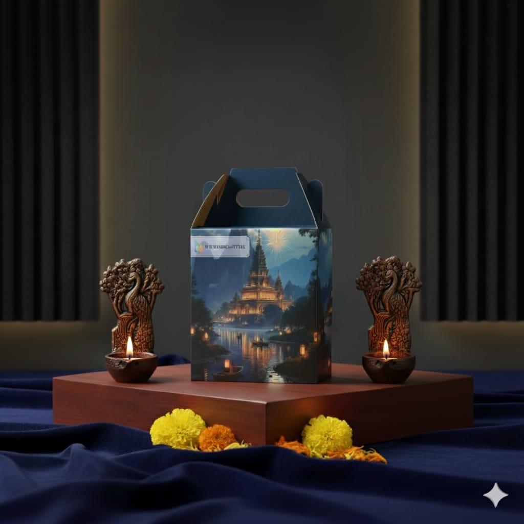 Tree Peacock Hanging Diya Set – Ethnic Decor – Home Decor on Brown Living™. SKU: D12. Img 5.