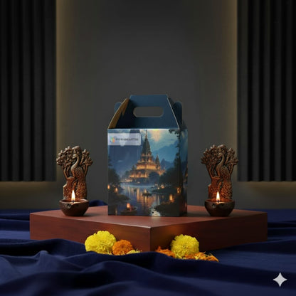 Tree Peacock Hanging Diya Set – Ethnic Decor – Home Decor on Brown Living™. SKU: D12. Img 5.