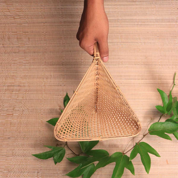 Triangle Bamboo Collander - Large | Verified Sustainable Kitchen Tools on Brown Living™