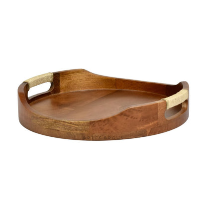 Tribal Curvy Serving Tray in Walnut | Verified Sustainable by Brown Living™