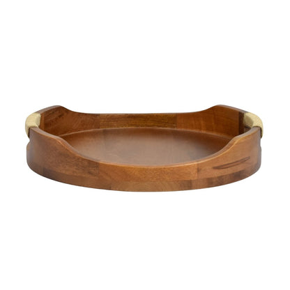 Tribal Curvy Serving Tray in Walnut | Verified Sustainable by Brown Living™