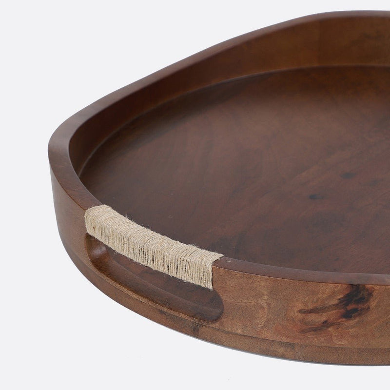 Tribal Curvy Serving Tray in Walnut | Verified Sustainable Trays & Platters on Brown Living™