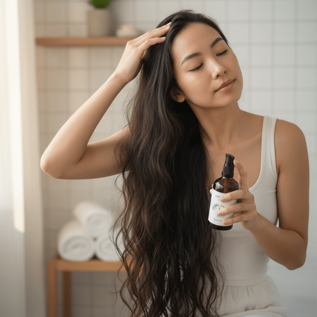 Tribal Hair Oil | Ayurvedic Hair Oil for Hair Growth – Hair Oil on Brown Living™. SKU: kh_triblhairoil_01. Img 5.