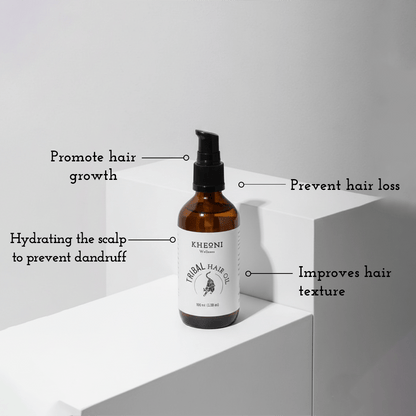 Tribal Hair Oil | Ayurvedic Hair Oil for Hair Growth – Hair Oil on Brown Living™. SKU: kh_triblhairoil_01. Img 3.