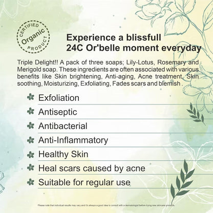 Triple Delight Organic Soap | Natural Handmade Bath Bar – Body Soap on Brown Living™. SKU: AX-SXKK-8XIF. Img 2.