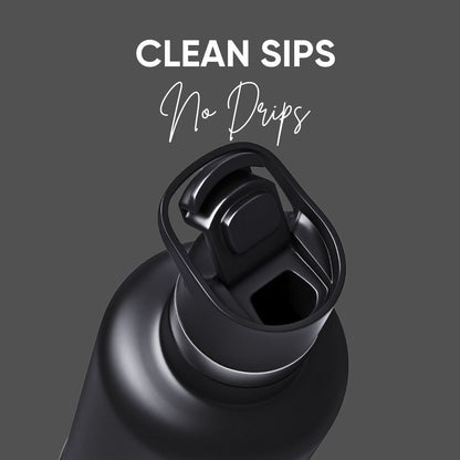 Triple Insulated Steel Bottle | 18H Hot & 30H Cold – Bottles & Sippers on Brown Living™. SKU: SS-1LB-MS. Img 4.