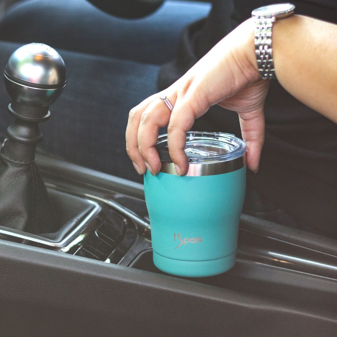 Triple Insulated Steel Tumbler | 3H Hot & 6H Cold – Glasses & Tumblers on Brown Living™. SKU: GG-Ruby. Img 3.