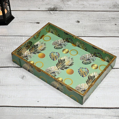 Tropical Gold Foil MDF Single Tray | Verified Sustainable by Brown Living™