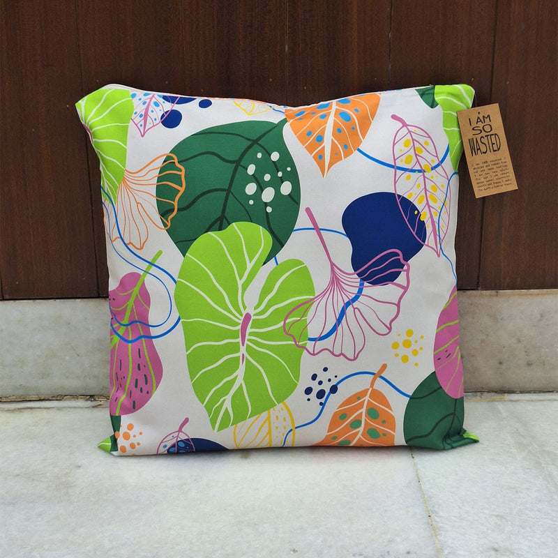 Tropical Leaves - Recycled Polycotton Cushion Covers - Pack of 4 | Verified Sustainable Covers & Inserts on Brown Living™