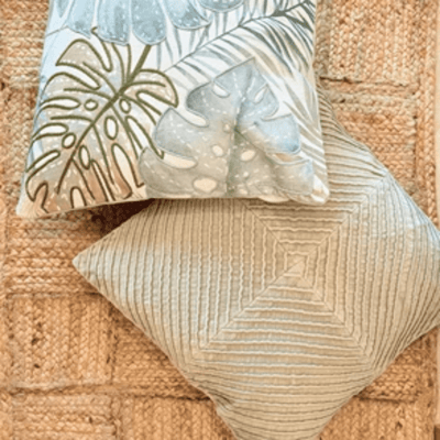 Tropical Whisper Cushion Cover Cotton Botanical Decorative Cover – Covers & Inserts on Brown Living™. SKU: TLD-BL-23. Img 5.