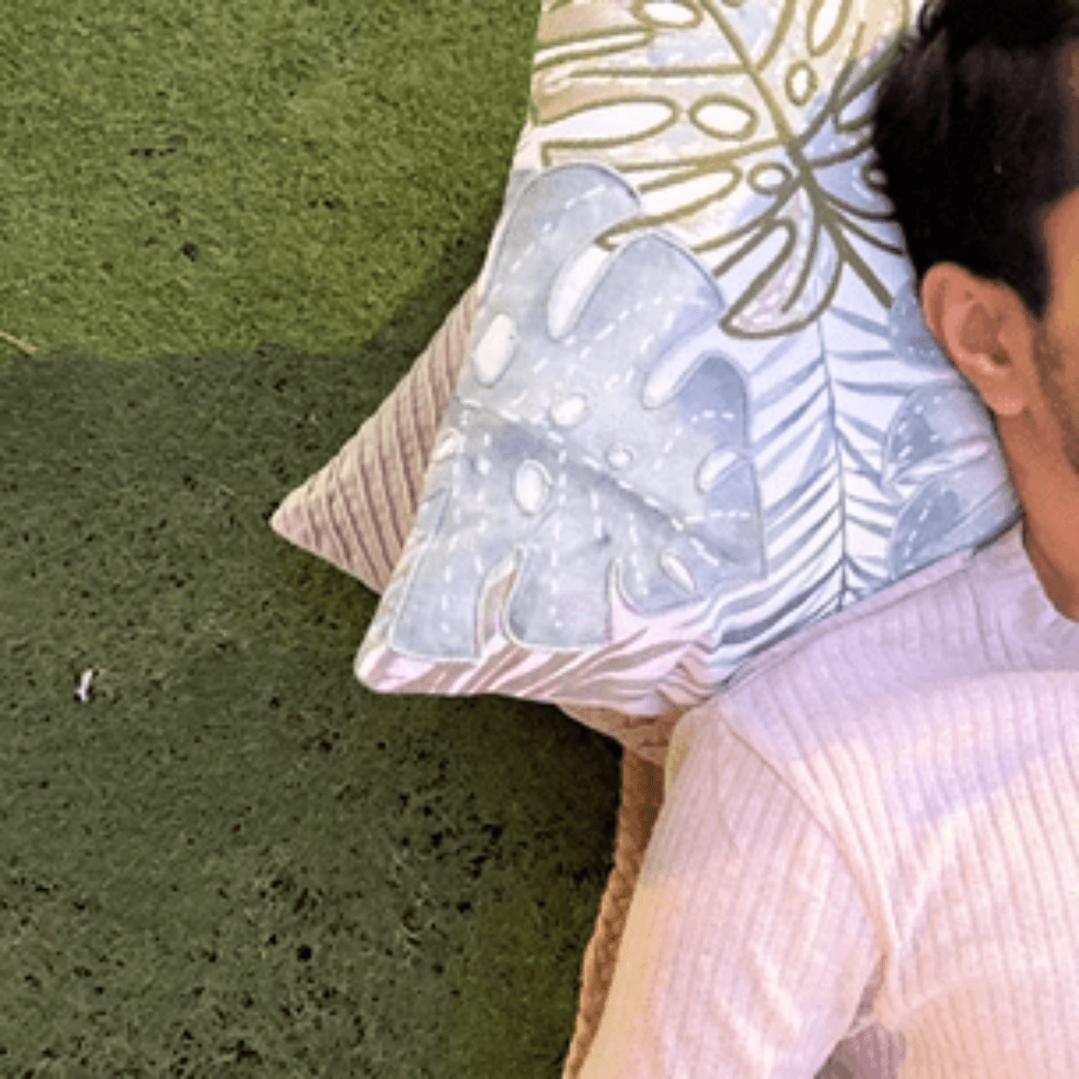 Tropical Whisper Cushion Cover Cotton Botanical Decorative Cover – Covers & Inserts on Brown Living™. SKU: TLD-BL-23. Img 2.