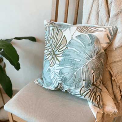 Tropical Whisper Cushion Cover Cotton Botanical Decorative Cover – Covers & Inserts on Brown Living™. SKU: TLD-BL-23. Img 1.