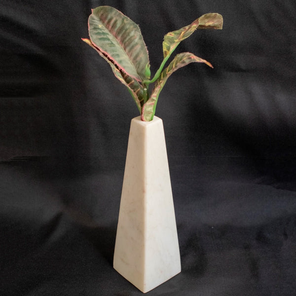 Truncated Marble Pyramid Vase | Verified Sustainable by Brown Living™