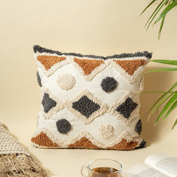 Tufted Cushion Cover - Multicolor 45 X 45 Cm | Verified Sustainable Covers & Inserts on Brown Living™