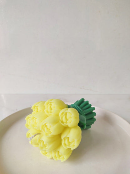 Tulip Bouquet Soy Wax Candle | Handcrafted Floral Scented Candle – Candles & Fragrances on Brown Living™. SKU: BTBC001-002. Img 5.