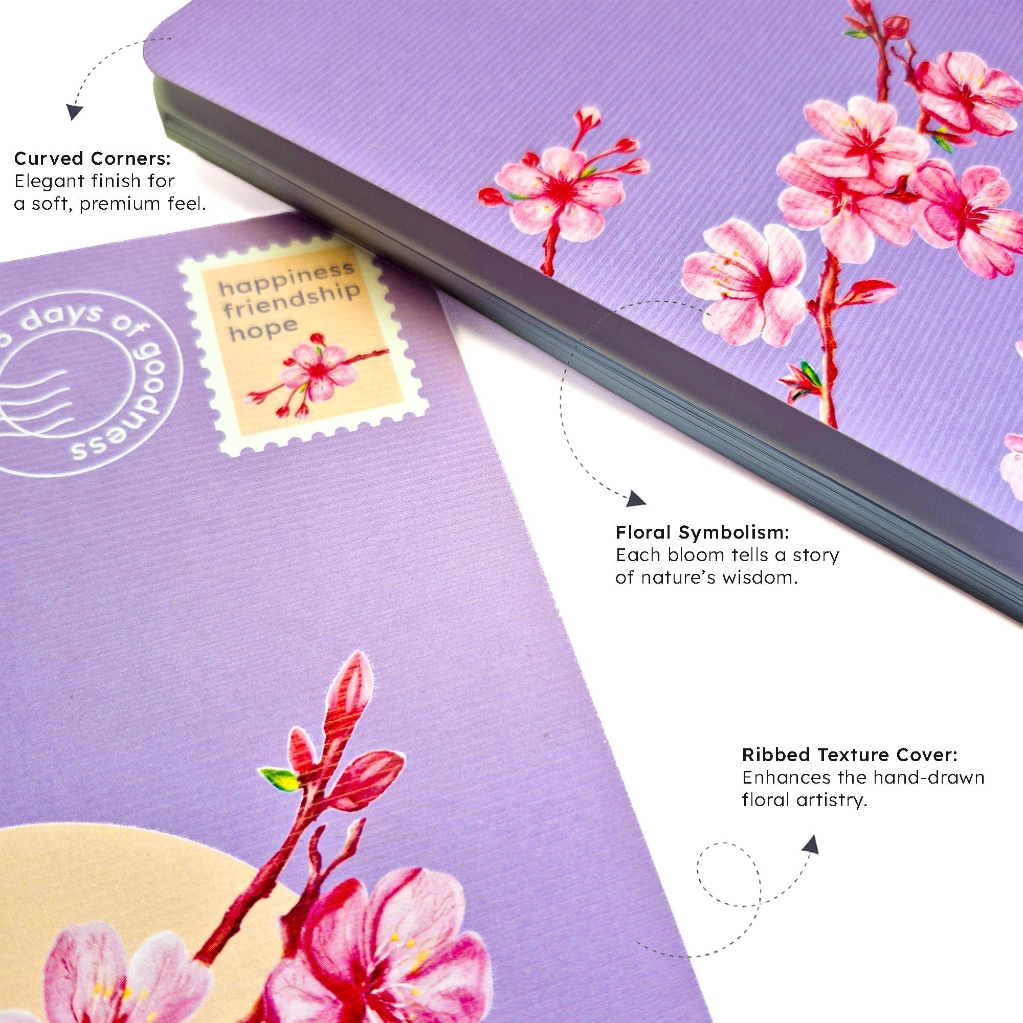 Tulip Design Notebook | Blank | B6 size | 100 pages, 100 GSM paper – Notebooks & Notepads on Brown Living™. SKU: B6NB01D. Img 2.