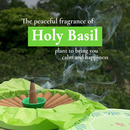 Tulsi Dhoop - Pure Holy Basil Incense Cones – Candles & Fragrances by Boond Fragrances available on Brown Living™. . SKU: BFD02. Img 7.